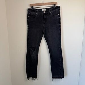 We the Free Jeans Women's Size 29 Faded Black Cuffed Slim Boyfriend